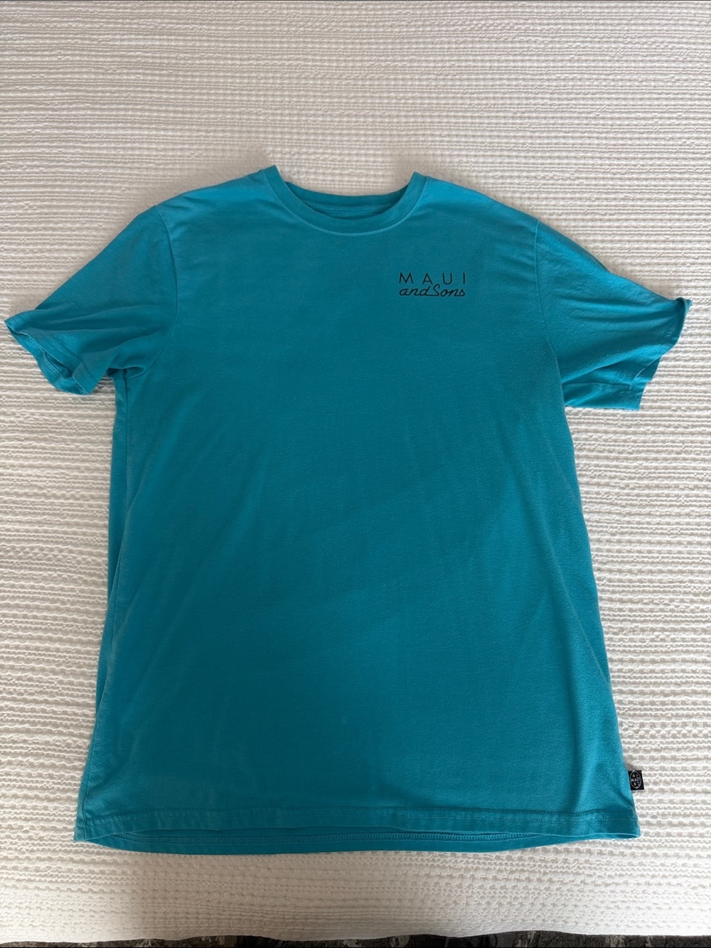 Maui and Sons Turquoise Short Sleeve Crew Tee